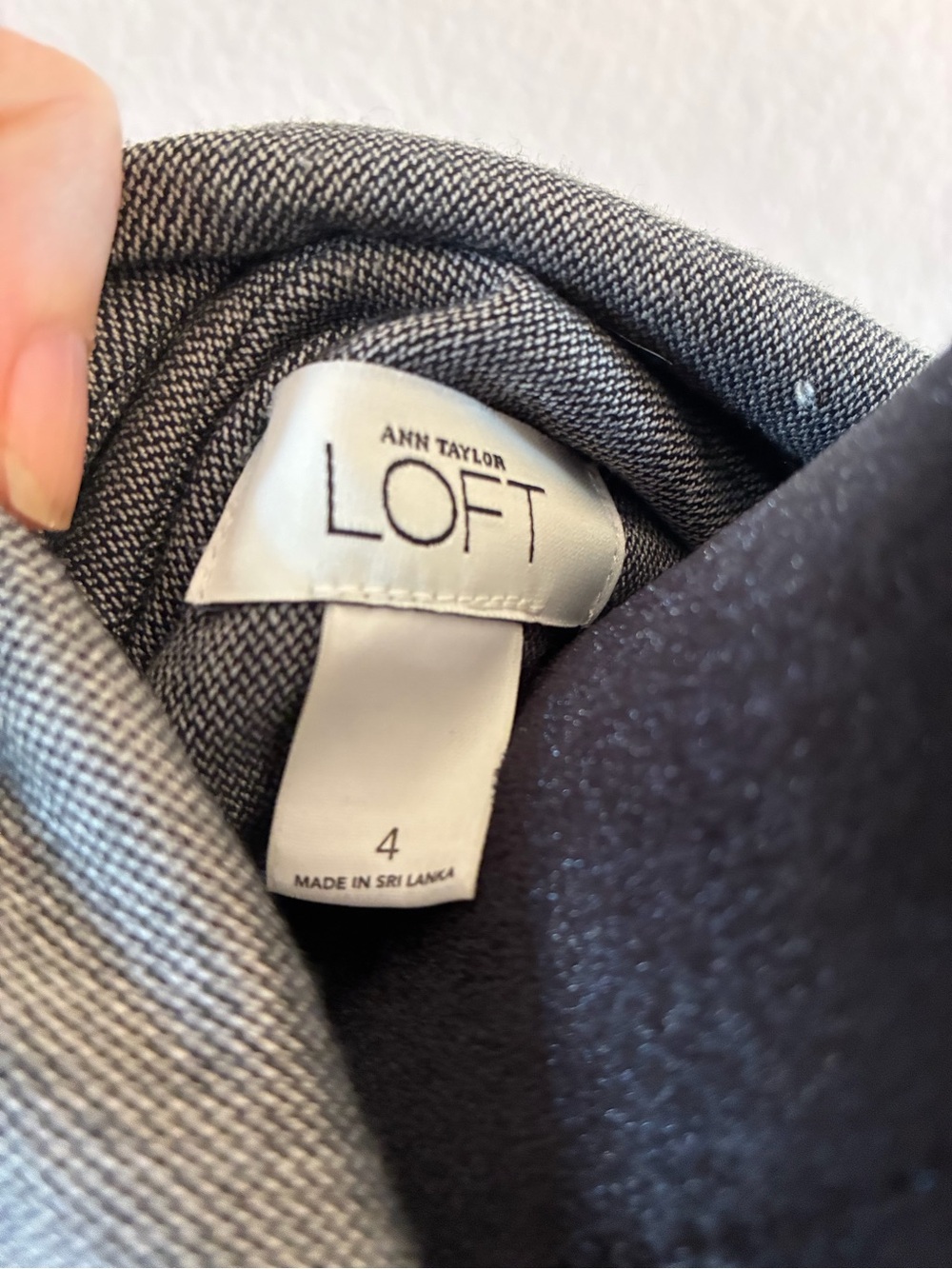 LOFT Gray Tailored Blazer with Decorative Stitching - Picture 2 of 6